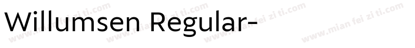 Willumsen Regular字体转换